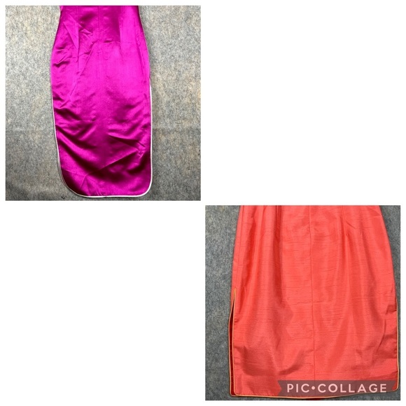 Two Traditional Cheongsam Dress High Slit Side Chinese New Year Party Cocktail - Picture 10 of 14